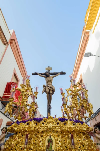세빌랴 스페인 2022 금요일에 행렬을 세비야 에서부터 에스페란자 형제단의 그리스도 — 스톡 사진