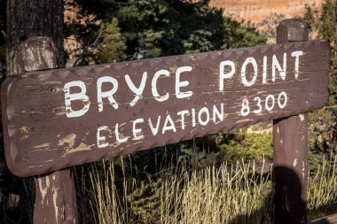 Located in Bryce Canyon National Park, Bryce Point offers breathtaking views from an elevation of 8300 feet. clipart