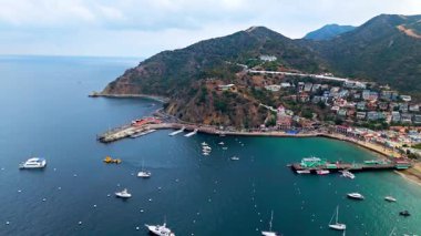 Avalon Limanı 'nın çarpıcı hava manzarası