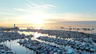 Long Beach Shoreline Marina Gündoğumu Havası