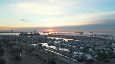 Long Beach Shoreline Marina Gündoğumu Havası