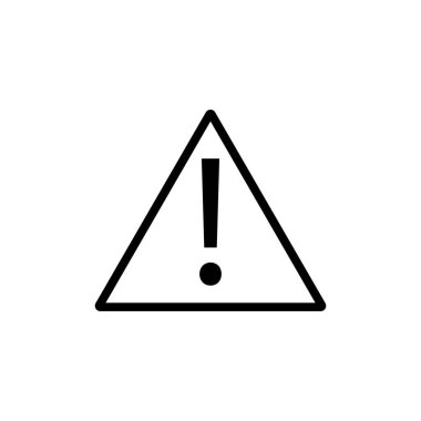 Görüntü içinde ünlem işareti olan siyah-beyaz bir üçgen içeriyor. Grafik tasarımında denge ve simetri unsurları ile bir sembol olarak görev yapar.