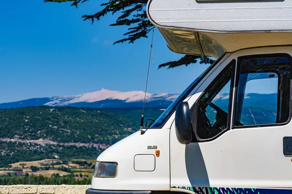 Caravana Férias Sul França Cúpula Mont Ventoux Distância Atração Viagem — Fotografia de Stock