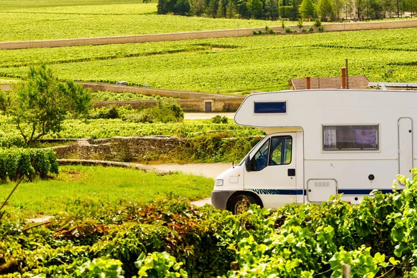 Camper Besuchen Weinanbaugebiet Pommard Burgund Cote Beaune Cote Frankreich Sommerferien — Stockfoto