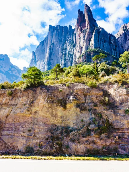 Mountain Montserrat Rocky Landscape Catalonia Spain Place Visit — Stock Photo, Image