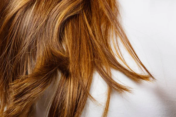 Λεπτομέρεια Γυναίκα Μακριά Λαμπερά Καστανά Μαλλιά Υγιή Άκρα — Φωτογραφία Αρχείου