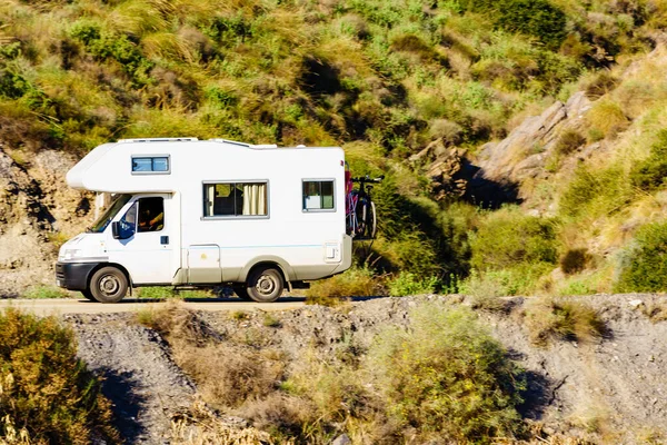Camper Vehicle Camping Nature Adventure Tour Motor Home — Stock Photo, Image
