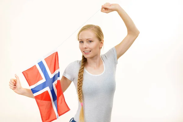 금발의 국기를 스칸디나비아 사람들 — 스톡 사진