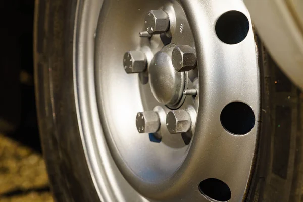 Metallegering Hjul Detalj Bilens Fälg — Stockfoto