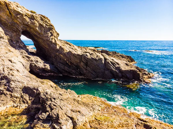Spanyol Kayalık Kıyı Şeridi Akdeniz Bölgesi Villaricos Almerya Doğu Endülüs — Stok fotoğraf