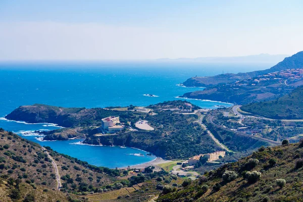 Costa Rocosa Reserva Marina Cerbere Banyuls Mar Mediterráneo Pirineos Orientales —  Fotos de Stock