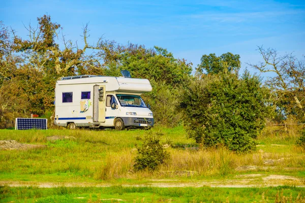 Wohnwagencamping Der Natur Portugal Wohnmobilreise — Stockfoto