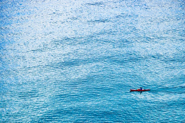 Person Kayaking Blue Sea Summer Activity — Photo
