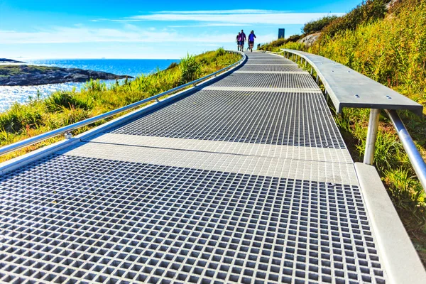 Eldhusoya Walking Path Hiking Area Atlantic Road Atlanterhavsvegen Norway Europe — Stock Photo, Image