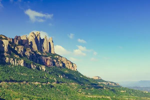 Montserrat Mountain Range Barcelona Catalonia Spain Rocky Landscape Tourist Attraction — Stock Photo, Image