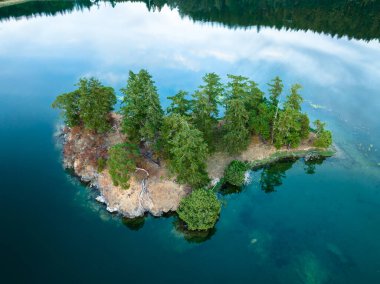 Tiny Pacific Northwest Island in San Juan Islands Washington USA
