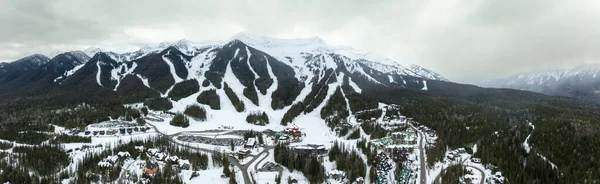 Vue Panoramique Des Pistes Ski Hiver Fernie Alpine Resort Canada — Photo