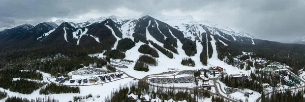 Panorama Grand Angle Fernie Alpine Resort Colombie Britannique Canada Mountain — Photo