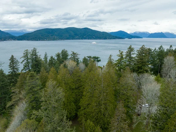 stock image Whytecliff Park in West Vancouver, British Columbia: Horseshoe Bay Ferry View