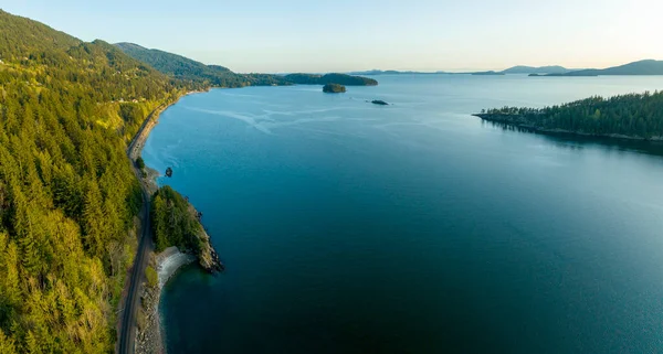 Chuckanut Bay Bellingham Washington Panoramisch Uitzicht Vanuit Lucht Zonnig Uitzicht — Stockfoto