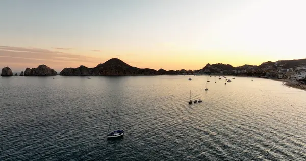 Epische Luftaufnahmen Von Cabo San Lucas Baja Mexiko Stadt Bei Stockfoto