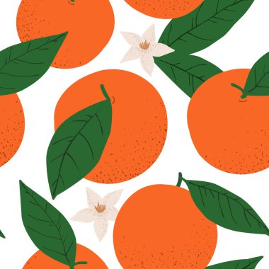 Portakallı, soyut, pürüzsüz desen. Vektör illüstrasyonu.