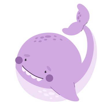 Komik ve şirin balıklar, deniz yaratığı. Çocuk baskısı.