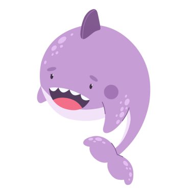 Komik ve şirin balıklar, deniz yaratığı. Çocuk baskısı.