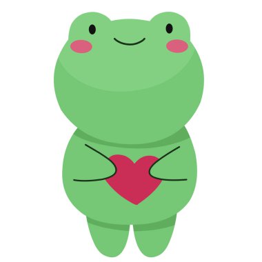 Kalbi olan şirin bir kurbağa, yassı bir karakter..