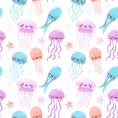 Denizanalarıyla kusursuz desen, sualtı dünyası.