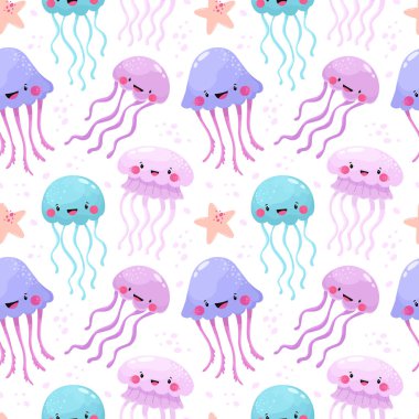 Denizanalarıyla kusursuz desen, sualtı dünyası.