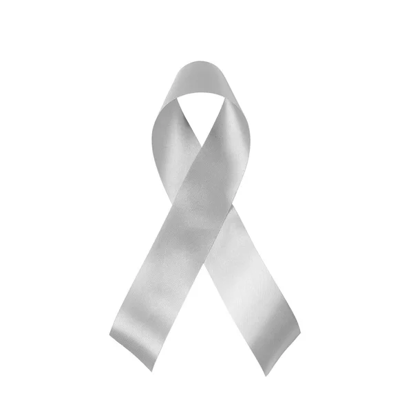 Longkanker Bewustzijn Met Wit Lint Transparante Achtergronden Campagne November Herdenken — Stockfoto