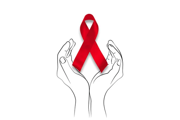 Aids Awareness Icon Design Poster Banner Shirt Ilustrace Izolované Bílém — Stock fotografie