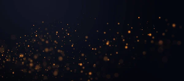 Золотой Абстрактный Боке Фон Фон Абстрактного Блеска Огней Черном Изолированном — стоковое фото