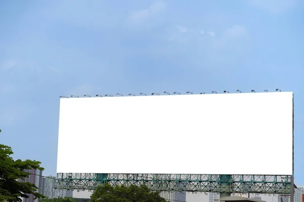 Billboard mockup outdoors. Front view. The concept of marketing communication to promote idea, outdoor advertising poster on the street for advertisement street city.