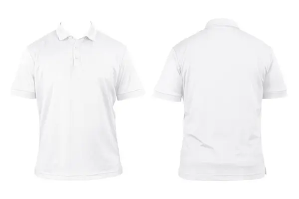 Blank Shirt Neck Mockup Template Front Back View Isolated White — Stock Photo, Image