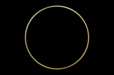 luxury golden glossy border circle on black background