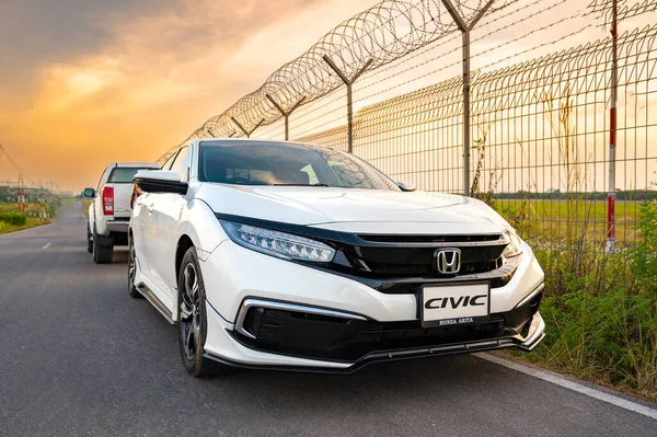 Honda Civic 2019 Sedans Estacionados Província Krabi Tailândia Janeiro 2023 Fotos De Bancos De Imagens