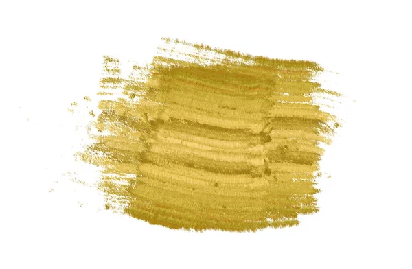 Golden Stain Gold Paint Smear Stroke Stain Set Abstract Gold — Stock Photo, Image