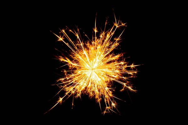 Fireworks Sparks Isolates Black Background — Stock Photo, Image