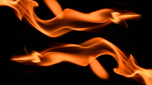 Fire Background Burning Flame Frame Black Background — Stock Photo, Image