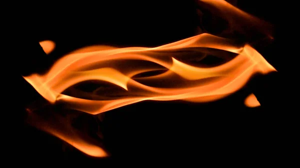 Огненный Фон Горящий Огненный Кадр Черном Фоне — стоковое фото
