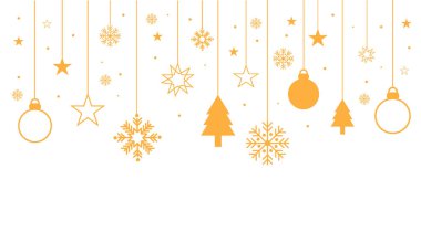Kar taneleriyle dekoratif vektör arka planı. Noel ve Yeni Yıl dekorasyonu Mutlu Noeller ve Mutlu Yeni Yıl afişleri.