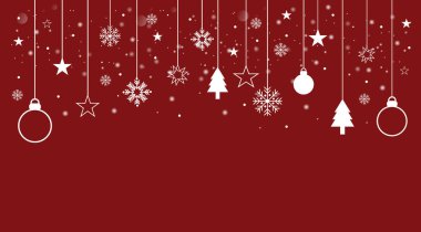 Kar taneleriyle dekoratif vektör arka planı. Noel ve Yeni Yıl dekorasyonu Mutlu Noeller ve Mutlu Yeni Yıl afişleri.