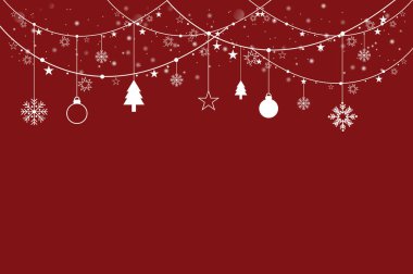 Kar taneleriyle dekoratif vektör arka planı. Noel ve Yeni Yıl dekorasyonu Mutlu Noeller ve Mutlu Yeni Yıl afişleri.