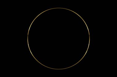 Siyah arkaplanda altın daire çerçeve bokeh