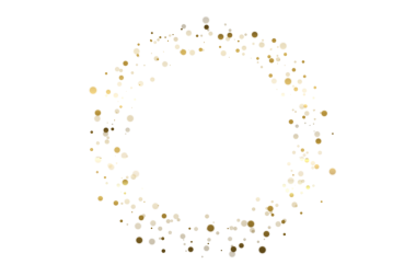 Altın çember çerçeve bokeh Altın Çerçeve Arkaplanda Parıldayan Parıltı Zarif Tasarımlar için. Davetiyeler için Parıltı Efektli Lüks Altın Dairesel Sınır