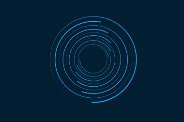 Radyal dönen spiral desen. Dairesel hız çizgileri koleksiyon oluşturur. Dönen ses dalgası kavramları. Simge, rozet, logo, etiket ve etiket için soyut güneş patlaması ışını ve ışın tasarımı öğesi. Vektör