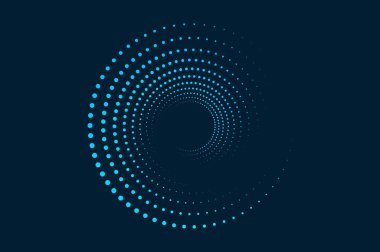 Yarım tonluk daire, yuvarlak noktalı çerçeveler. Çerçeve, logo, web sayfaları, baskılar, posterler, şablon için tasarım ögesi.