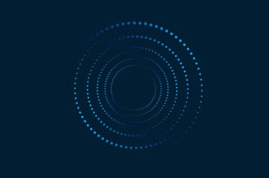 Yarım tonluk daire, yuvarlak noktalı çerçeveler. Çerçeve, logo, web sayfaları, baskılar, posterler, şablon için tasarım ögesi.